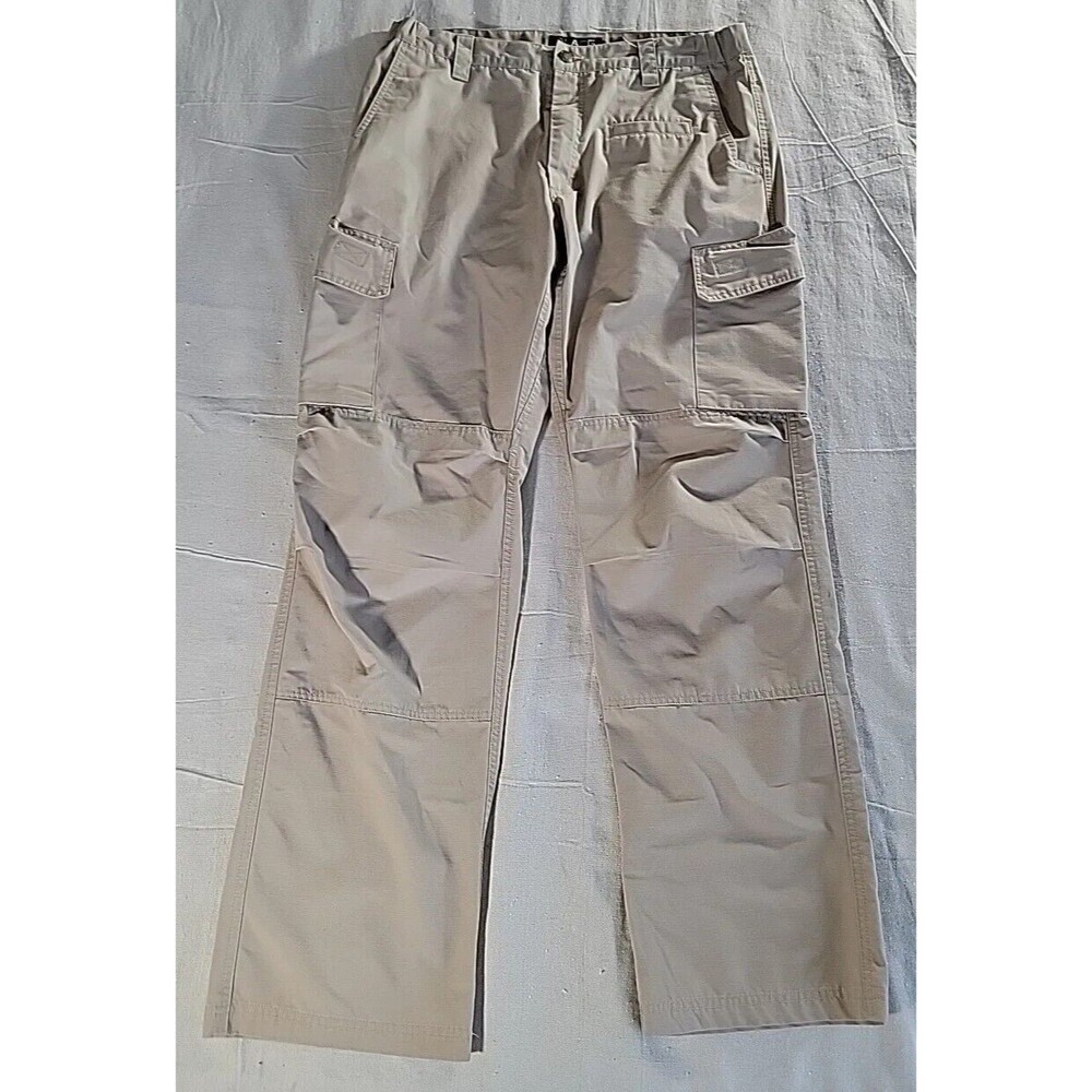 LAPG Mens Pants 35X32.5 Tactical Urban Ops Straight Khaki Rip Stop Cargo Mid